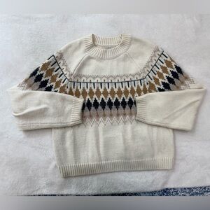 American Eagle Outfitters Cream Knit Sweater